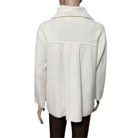 Isaac Mizrahi for Target Womens Cardigan L XL Knit Cropped Ivory Short - Picture 3 of 7